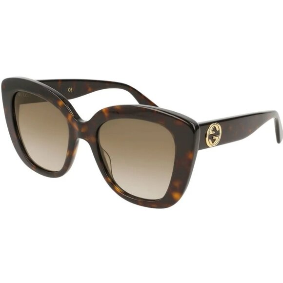 NEW GUCCI GG0327S 002 WOMEN HAVANA SUNGLASSES